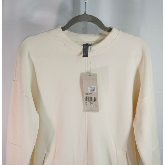 NWT Sweaty Betty Medium Low Tides Sweatshirt in Lilly White - Picture 3 of 6